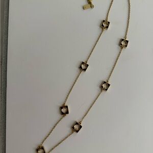 Kate Spade Gold Square Heart Necklace